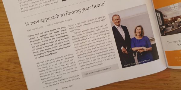 Amsterdam at Home makelaars in het Discover Benelux Magazine KLM