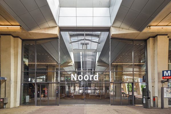 Metrostation in Amsterdam Noord