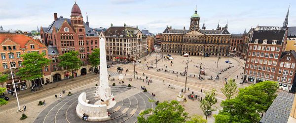 The Dam, right in the heart of Amsterdam's city center