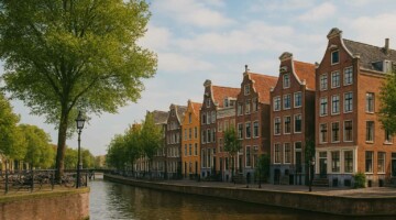 uitzicht op de huizen in amsterdam