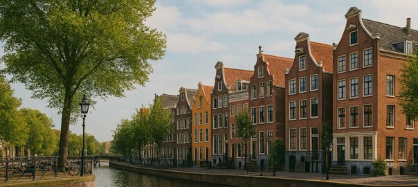 uitzicht op de huizen in amsterdam